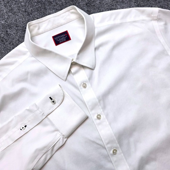 UNTUCKit Other - UNTUCKit Men's XXL Tall White Wrinkle Free Cotton Long Sleeve Button Down Shirt